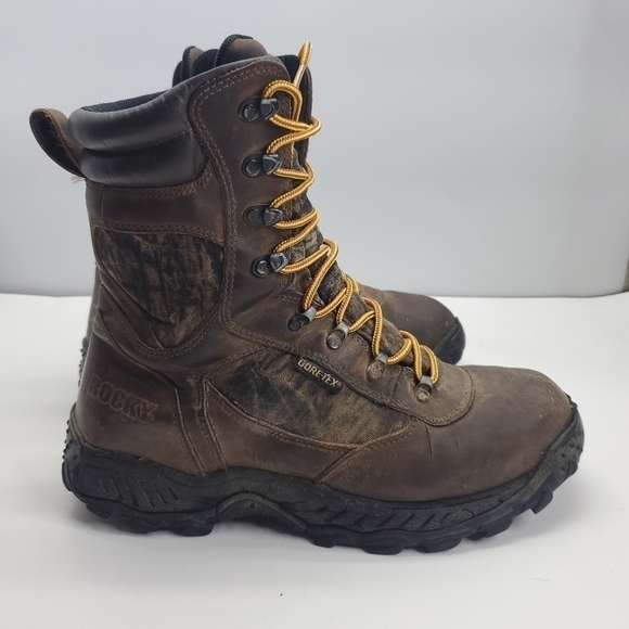 Rocky 7346 Core-Tex 600g Thinsulate Camo Leather Hunting Boots 10W Brown main image 4
